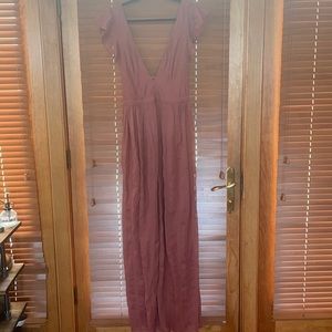 The Jetset Diaries Deep V Flutter Sleeve Dress